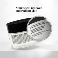 iCosmetiques Night Cream |Vitamins B3, C, E |Shea Butter & Glycerin |Deep Hydration & Glow |Lightweight Moisturizer for Radiant Skin |Mineral Oil & Silicone-Free |Unisex Total Care Formula |50g