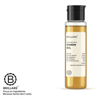 Brillare Onion Hair Oil with the Goodness of Cedar Wood & Sunflower Oil Helps in Hair Fall Control, 100% Natural Hair Oil With Refreshing Fragrance, 100ml