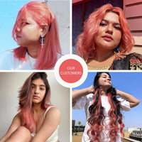 Paradyes Semi-permanent Rose Gold DIY Conditioner Based Hair Colour infused with Aloe-vera, Bhringaraj, Brahmi, Almonds & Amla 120 gm