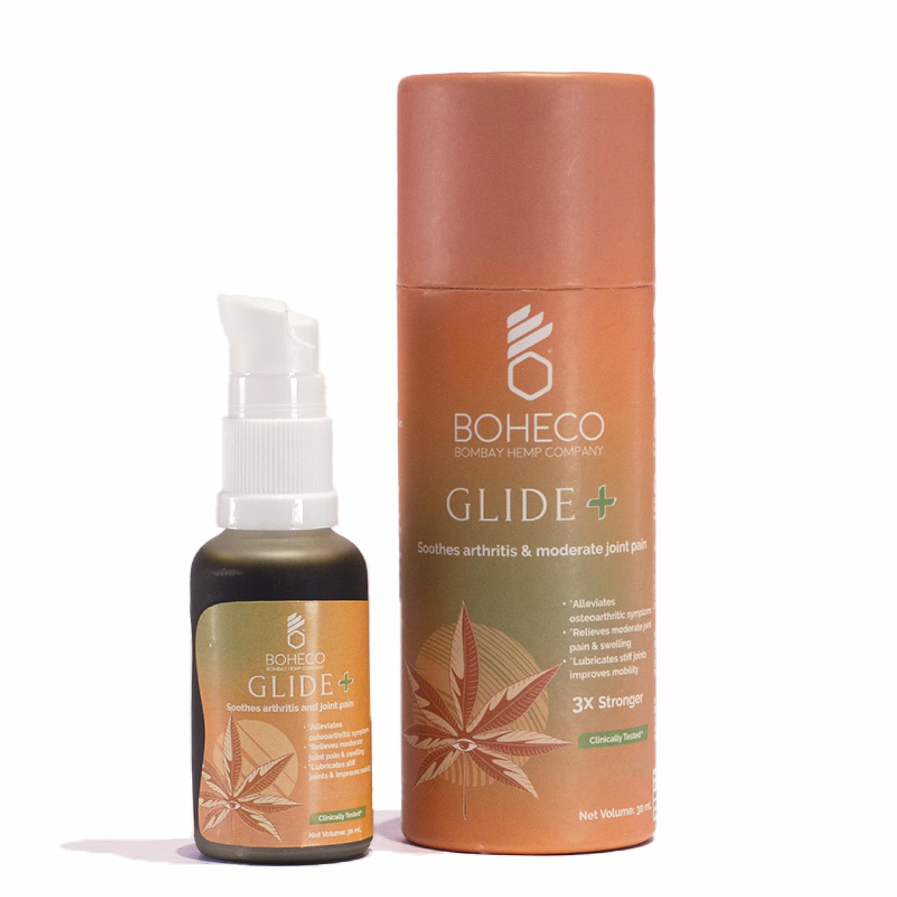 BOHECO GLIDE+ Joint Pain Relief Oil | For Knee & Swelling| Hemp Pain Relief Massage Oil | Enriched with Hemp Seed Oil - 30 ML