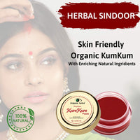Organic Netra Sindoor/Kumkum Paste | Waterproof Long lasting, Smudge Proof Sindoor | Pure and Natural Deep Red Colour, Long lasting | Enriched with Natural and Organic Ingredients -8gm