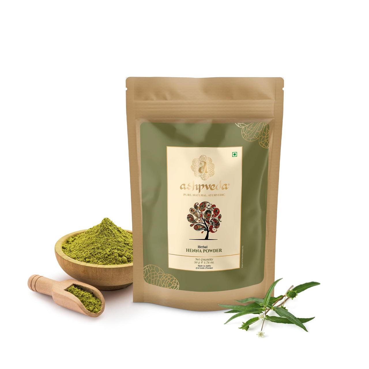 Ashpveda Natural Hair Colour for Women | Henna & Indigo Combo | 100% Pure Herbal Colour (50 gm Pack of Each)