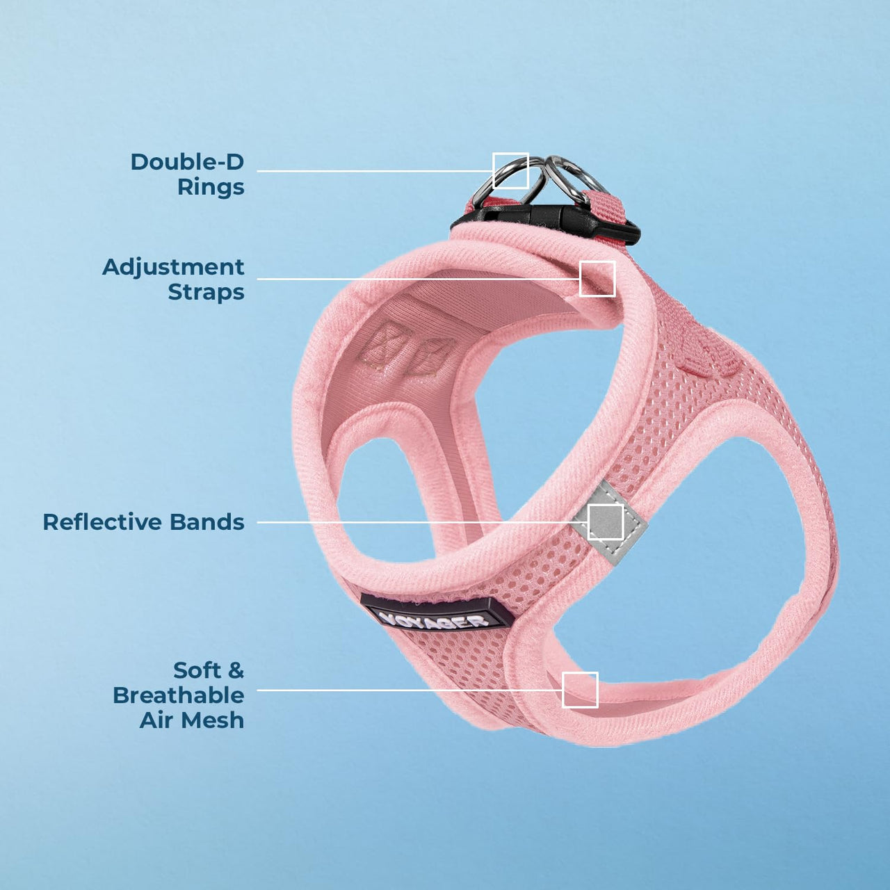 Voyager Step-in Air Dog Harness - All Weather Mesh Step in Vest Harness for Small and Medium Dogs and Cats by Best Pet Supplies - Harness (Pink), XXX-Small Harness (Pink) XXXS (Chest: 10 - 11.5" * Fit Cats)