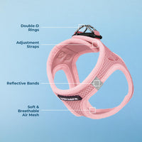 Voyager Step-in Air Dog Harness - All Weather Mesh Step in Vest Harness for Small and Medium Dogs and Cats by Best Pet Supplies - Harness (Pink), XXX-Small Harness (Pink) XXXS (Chest: 10 - 11.5