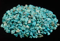 Chip Stone Beads Turquoise 5-8mm About 400 Pieces Irregular Gemstones Healing Crystal Loose Rocks Bead Hole Drilled DIY for Bracelet Jewelry Making Crafting (5-8mm, Turquoise)