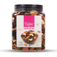 Gourmia Superfood Mix 1kg | Almond, Black Raisin, Cranberry, Pumpkin Seed, Cashew, Dates | Healthy Snack | Mixed Dry Fruit, Nuts & Seed