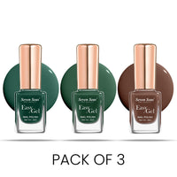 Seven Seas Easy Gel Nail Polish | Quick Dry Gel Nail Polish, Pack of 3 (Combo-10, 30ml)