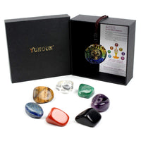 Yunoun Chakra Stones Healing Crystals，Crystal Therapy, Meditation, Reiki - 7 Chakra Set 7 pcs