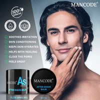 Mancode After Shave Balm (100gm) | Post Shave Treatment | Soothes Skin Irritation | Hydrating Closes Pores | Lemon Oil Aloe vera Turmeric Chamomile Oil No Alcohol (Pack of 1)