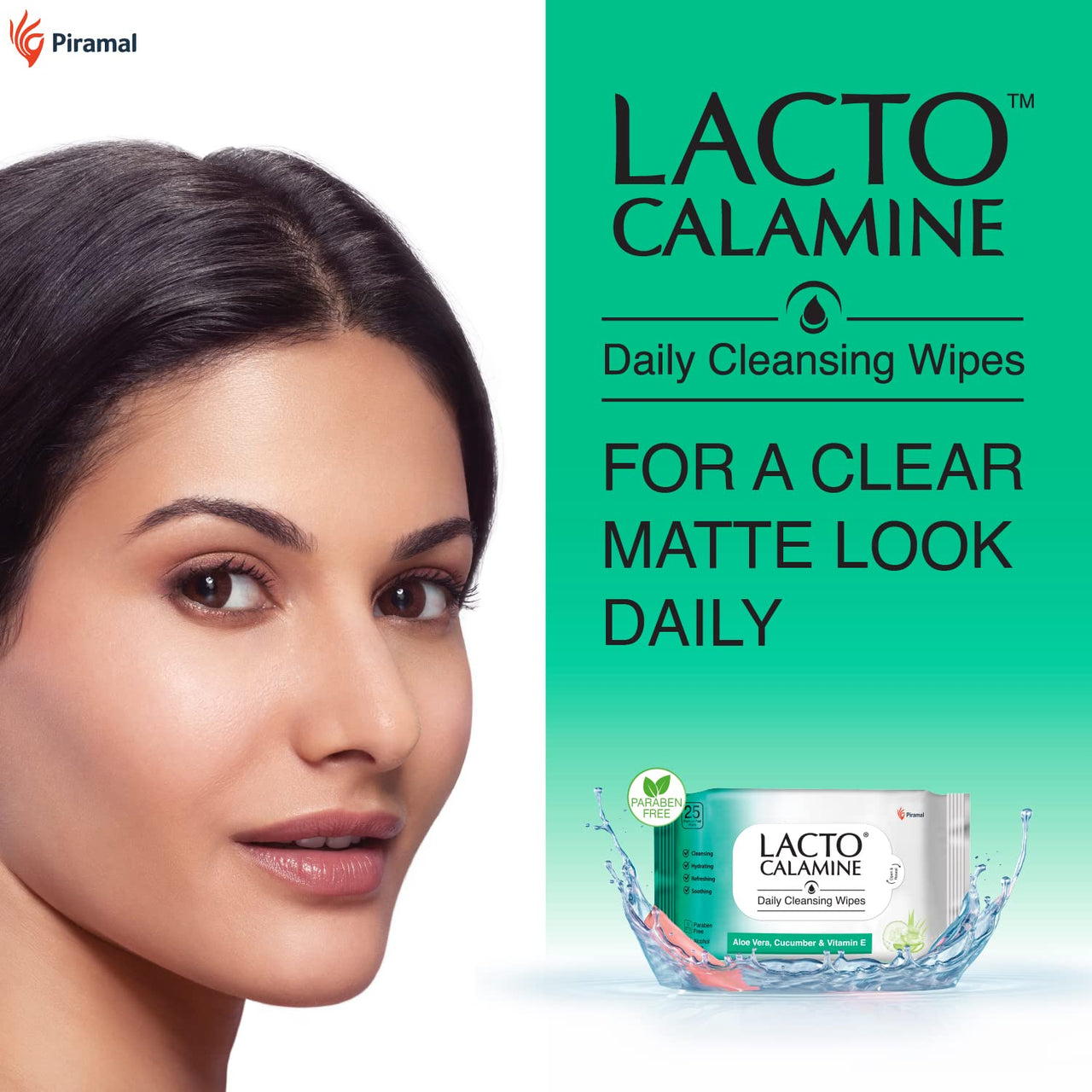 Lacto Calamine Daily Face Cleansing Wipes with Aloe Vera, Cucumber & Vitamin E, White, Pack of 3, 75 Count & Calamine Oil Control Face Wipes, White, 60 Count, Pack of 2