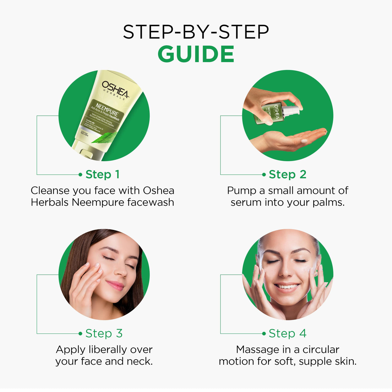 Oshea Herbals Neempure Anti Acne & Pimple Gel Face Wash for Men and Women | Deep Cleansing with Neem Extract & Cinnamon Oil | Controls Sebum, Removes Impurities & Pimples - 100gm