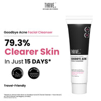 ThriveCo Goodbye Acne™ Facial Cleanser | Reduces Acne, & Sebum | Diacnemide™,| Nondrying & Moisturising | Women & Men, 25ml