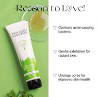 Nourish Mantra Green Tea Tatva Face Wash | With Green Tea, Walnut Powder & Niacinamide| For All Skin Types | 2-in-1 Exfoliator & Face Cleanser | Paraben & SLSSLES Free - 100 ml