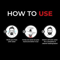 Beardo Godfather Beard Wash for men (100ml x 2) | Aromatic, Woody Scent | Purifying & Hydrating Beard and Skin Cleaner with Avocado Oil, Argan Oil | Beard Shampoo for Clean & Healthy Beard