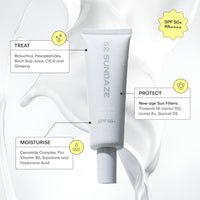 52 Sundaze Sun Milk SPF50 Multi Active Cream for Face | SPF 50+ PA++++ Sunscreen | Invisible Sun Screen | Broad Spectrum | For Oily & Dry Skin | No White Cast | Men & Women | 50 g