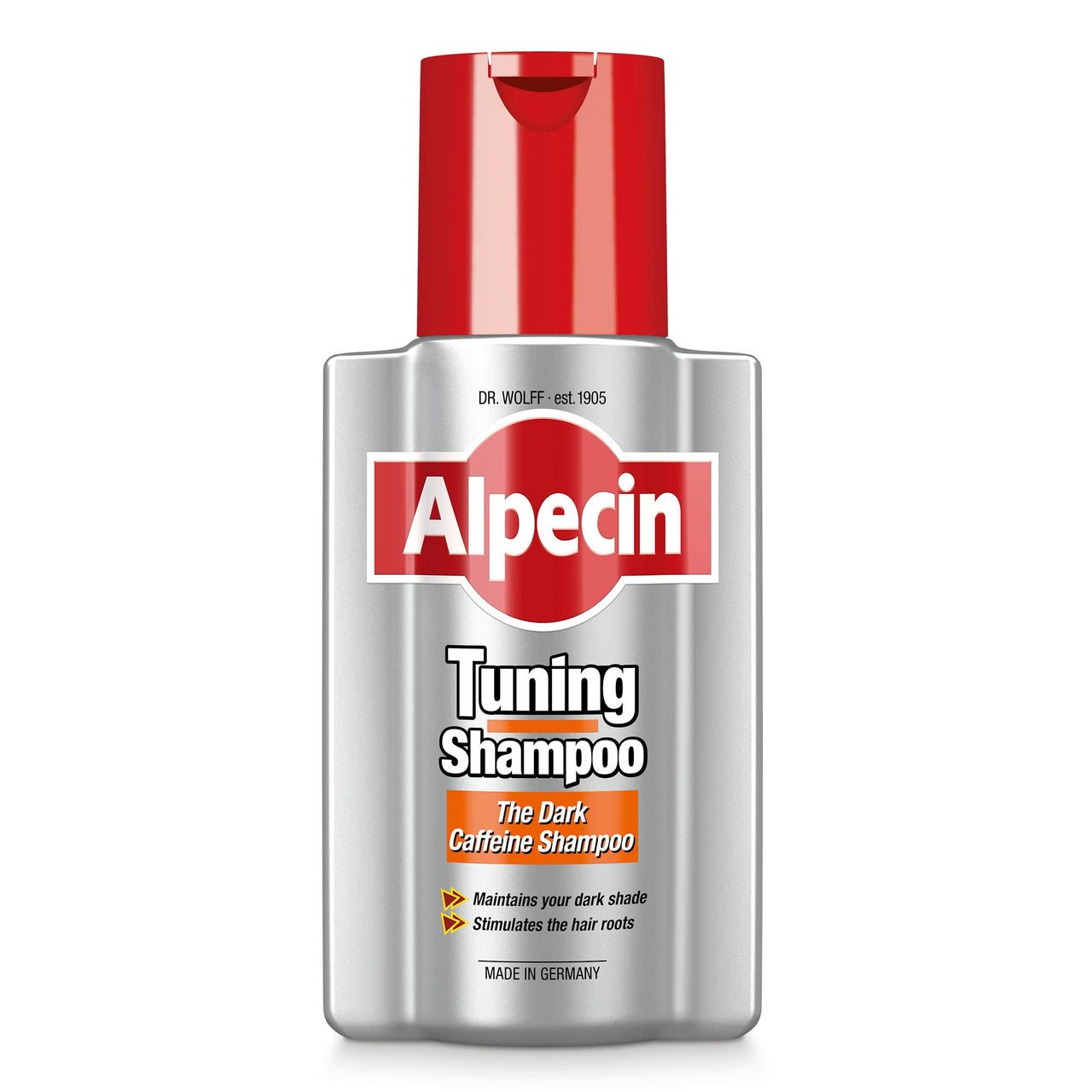 Alpecin Tuning Shampoo 200ml | Preserves Natural Hair Colour and Supports Natural Hair Growth | Dark Caffeine Shampoo to Cover Early Grey Hairs | Hair Care for Men