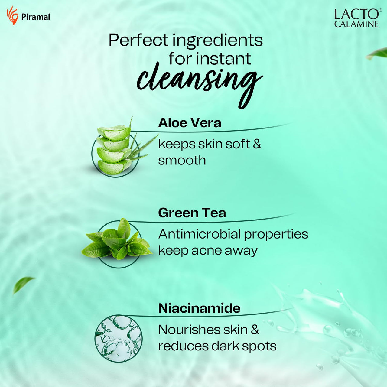 Lacto Calamine Micellar Water Make Up Remover Liquid | 100ml | With Aloe Vera, Green Tea & Niacinamide | Cleansing Water For Face That Removes Make-Up, Excess Oil & Impurities | Alcohol Free