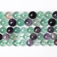 61pcs 6mm Natural Stone Beads Fluorite Gemstone Round Loose Beads for Jewelry Making DIY Bracelet Necklace Energy Crystal Healing Power Stone 15
