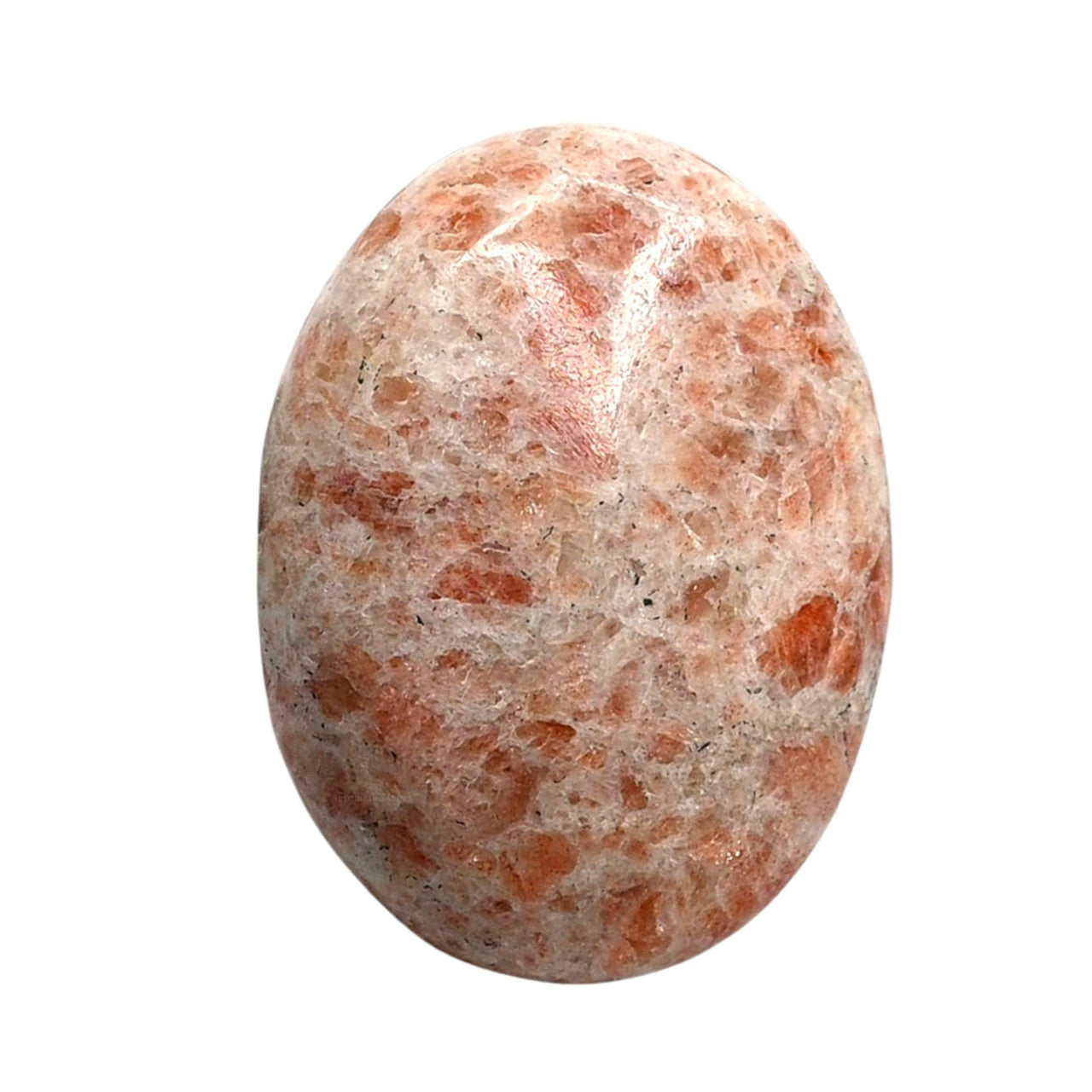 Sunstone Large Palm Stone - Pocket Massage Worry Stone for Natural Body Chakra Balancing, Reiki Healing and Crystal Grid Sunstone (Large)