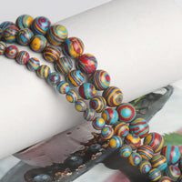 35pcs 10mm Natural Stone Beads Colorful Malachite Beads Energy Crystal Healing Power Gemstone for Jewelry Making, DIY Bracelet Necklace