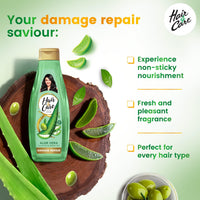 Hair & Care Damage Repair Non-Sticky Hair Oil with Aloe Vera, Olive Oil & Green Tea, 500 ml
