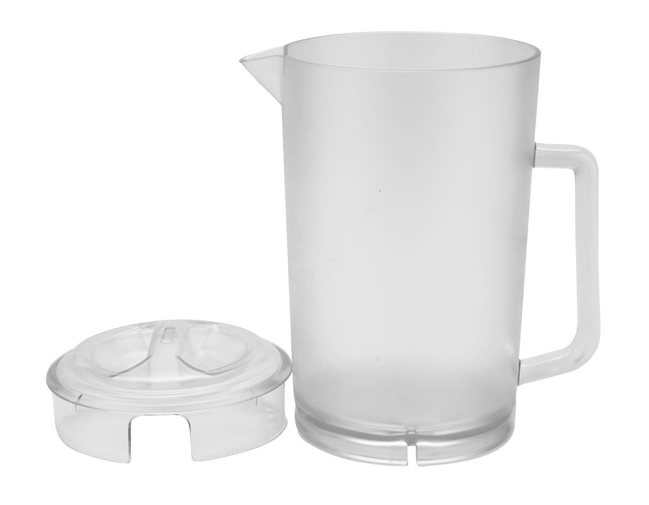 G.E.T. P-3064-1-CL-EC Heavy-Duty Shatterproof Plastic 2 Quart Pitcher with Lid, BPA Free (64 Ounce), Clear
