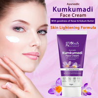Globus Naturals Ayurvedic Kumkumadi Skin Lightening Face Cream, Chemical Free, Paraben Free, Suitable For All Skin Types, 50gm (Pack of 5)