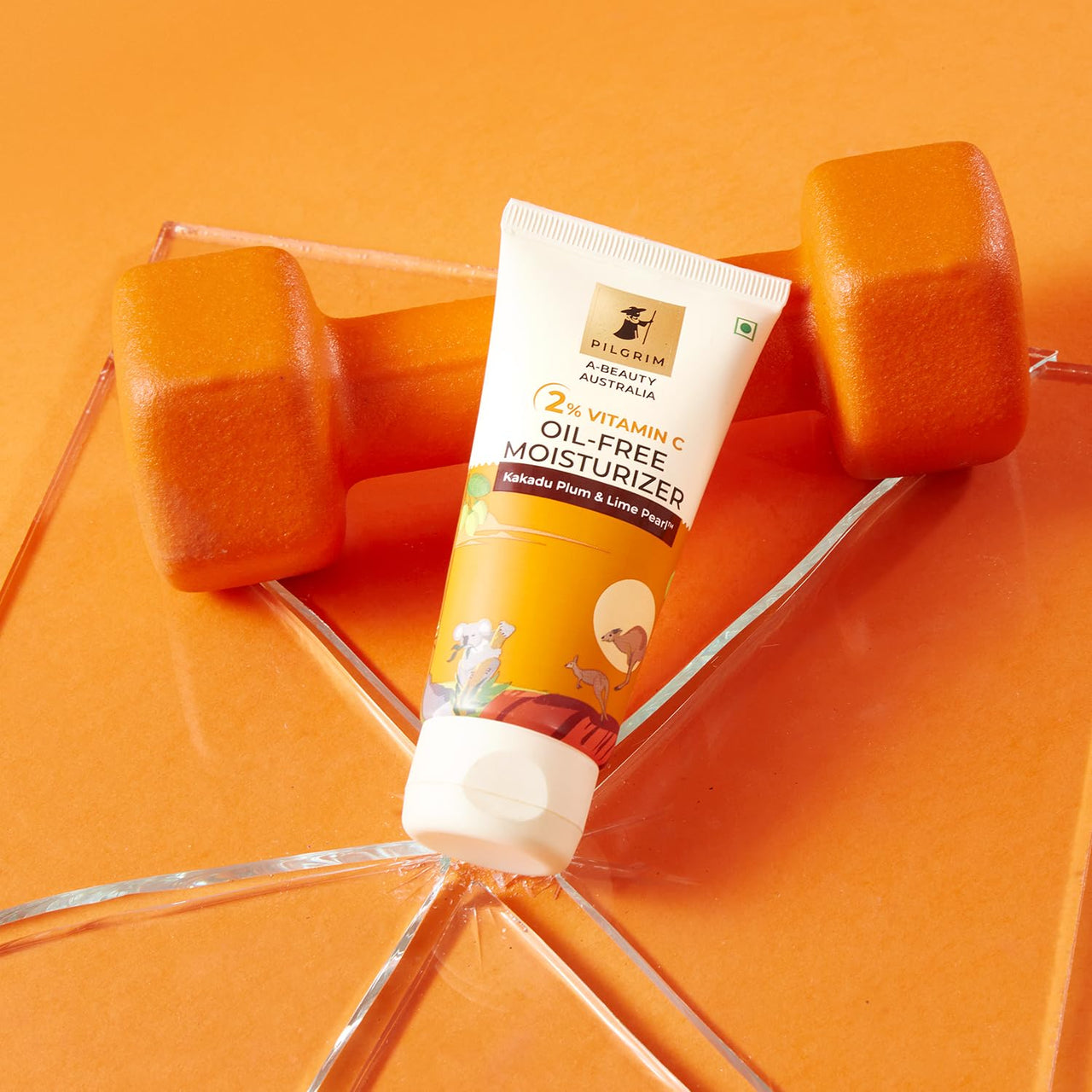 Pilgrim Australian 2% Vitamin C Oil free Moisturizer for oily & acne prone skin with Kakadu Plum & Lime Pearl™ | Vitamin C Moisturizer for Face | Moisturiser for dry skin | Women & Men | 50 gm