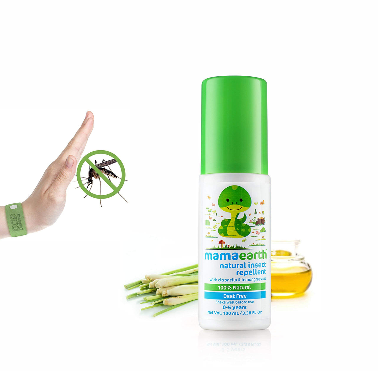 Mamaearth Natural Insect Repellent for Babies (100 ml, 0-5 Yrs), Pack of 2