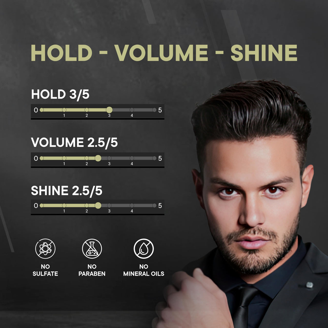 Men Deserve - Hair Styling Cream (100g) | Provides Medium Hold & Nourishment | Paraben & Sulphate Free | Non-Greasy Hair Cream With Olive Oil, Coconut Oil, & Keratin | Hair Cream for Dry & Frizzy Hair