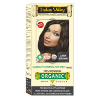 INDUS VALLEY 100% Botanical Dark Brown hair Color Dermatologist Recommended, Safe for Pregnent & Lactating Mother (120g)