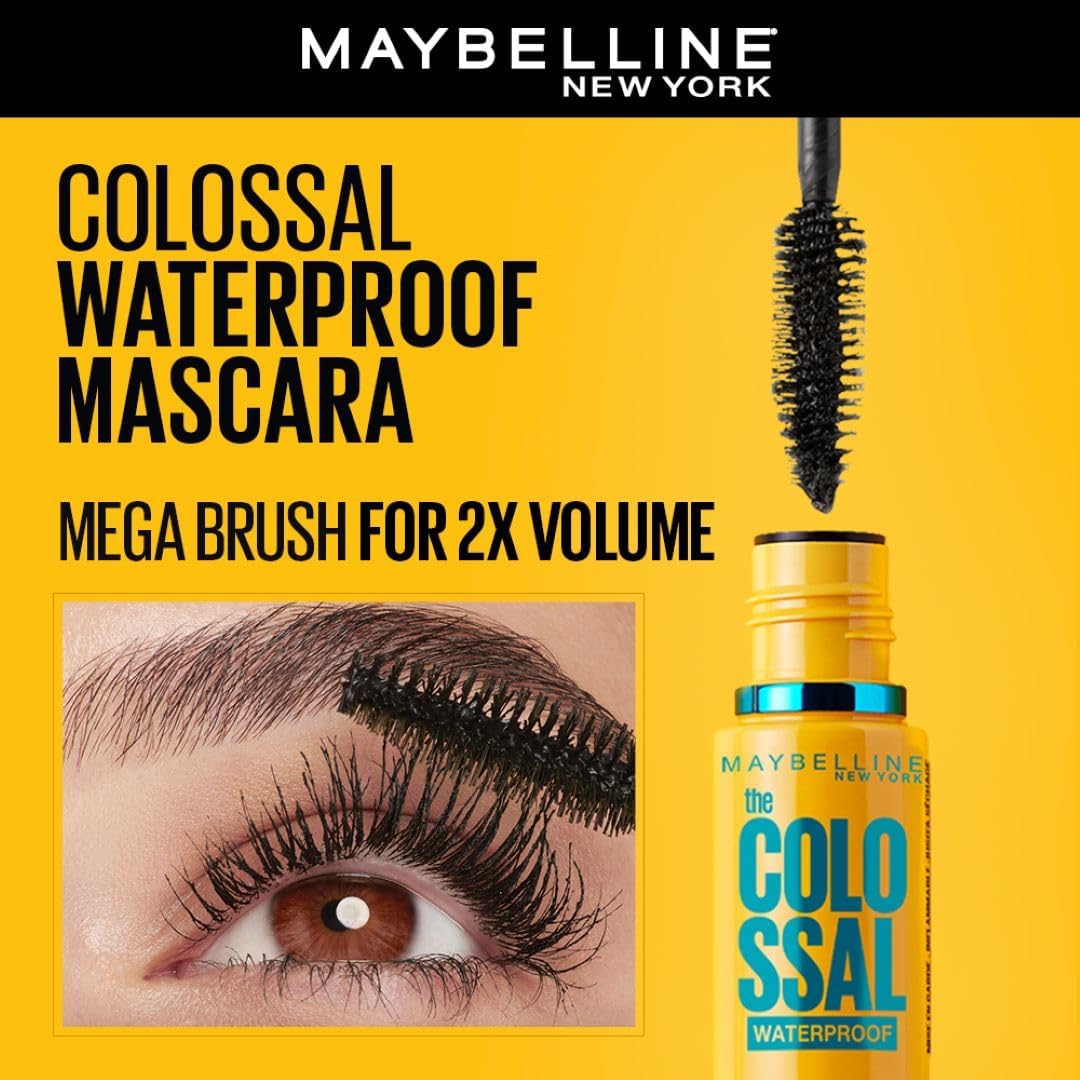 Maybelline New York Eye Makeup Kits & Combos | Eyeliner Combo with Colossal Superblack Kajal, Colossal Waterproof Mascara & Colossal Bold Liner (0.35g+10ml+3ml)