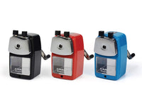 Carl Angel-5 Manual Pencil Sharpener with Metal Table Mount. Quiet for The Classroom, Home & Office, Black (CUI19018)