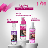 Livon Hair Serum, For Dry & Frizzy Hair | Provides shine, smoothness & damage protection| Leave in serum for women & Men| With Vitamin E & Argan Oil | 100ml Pack of 2