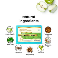 Khadi Organique Natural Herbal Green Apple Soap Pack of 4