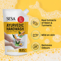Sesa Ayurvedic Nature Fresh Hand Wash with Turmeric, Neem & Aloe Vera Handwash,1400ml