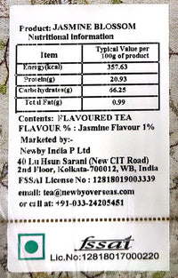 Newby Jasmine Blossom Green Tea Bags | Fusion of Green Tea Leaves and Natural Scent of Jasmine | 25 pieces | 50 Grams