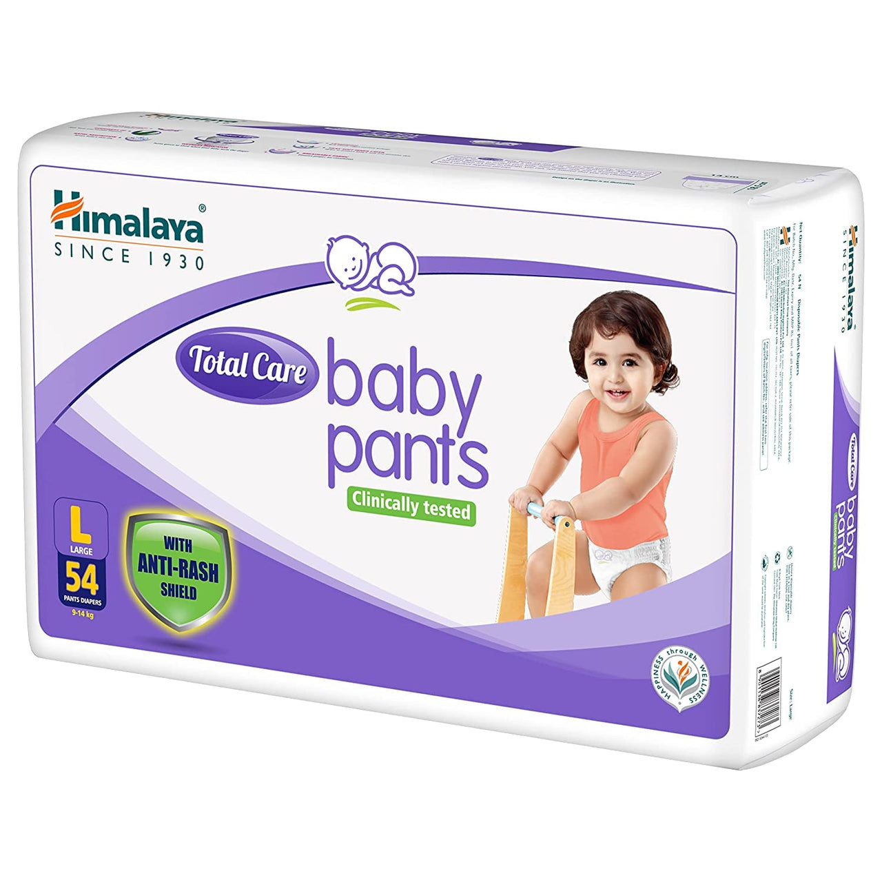 Himalaya Total Care Baby Pants Diapers, Large, 54 Count