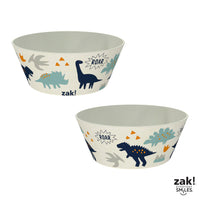 Zak Designs Kids Dinnerware Set 3 Pieces, Durable and Sustainable Melamine Bamboo Plate, Bowl, and Tumbler are Perfect For Dinner Time With Family (Zaksaurus) 8