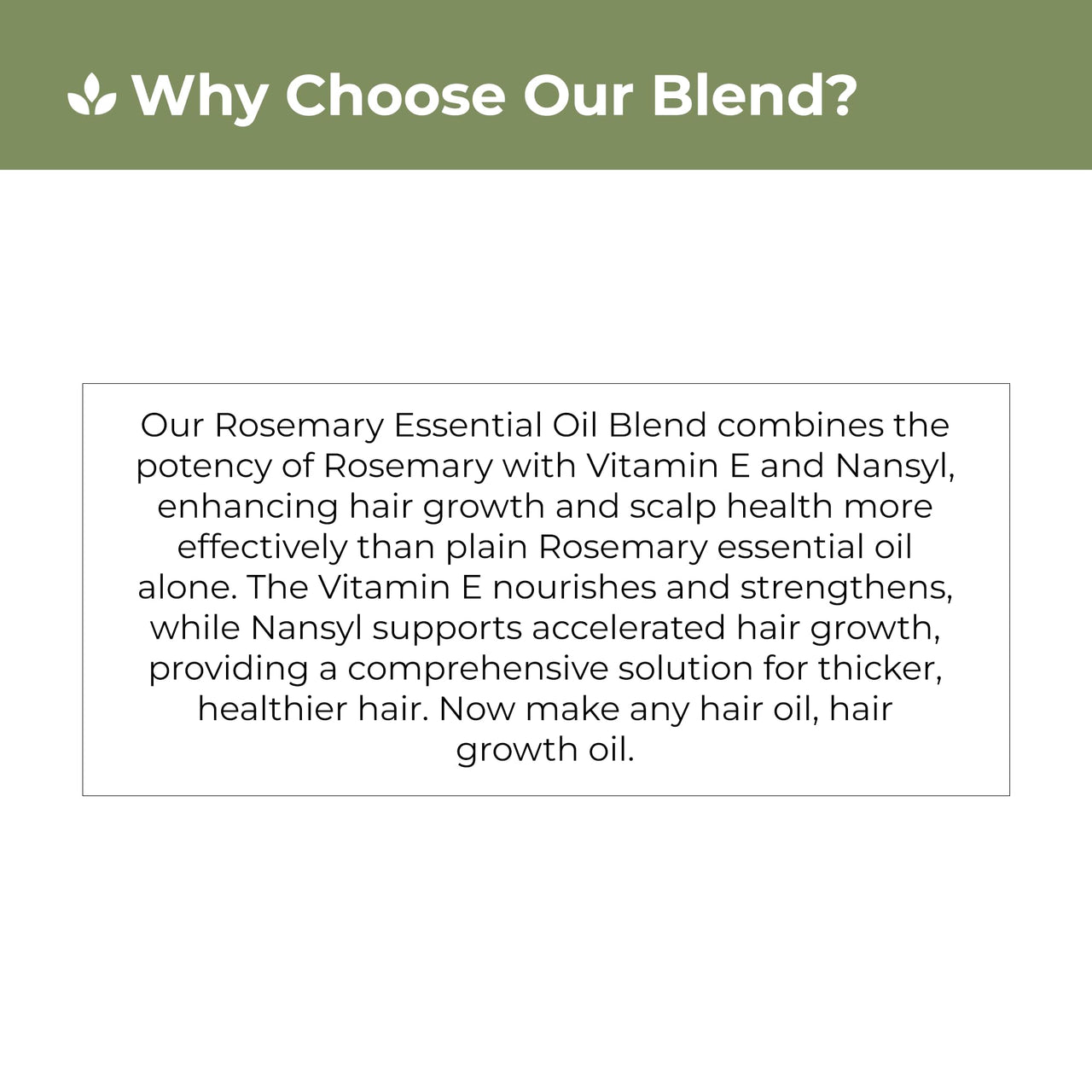 Avimee Herbal Rosemary Essential Hair Oil with Vit E & Nansyl | For Hair Growth & Hair Fall Control, Now Make Any Oil Hair Growth Oil | Clinically Approved Efficacy | 15ml