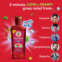 Navratna Ayurvedic Cool Oil | Combination of 9 Ayurvedic Herbs | Relieves Headache, Body ache, Tiredness, Sleeplessness & Tension| Improves Scalp Health | Relaxing & Rejuvenating cooling effect, 300ml