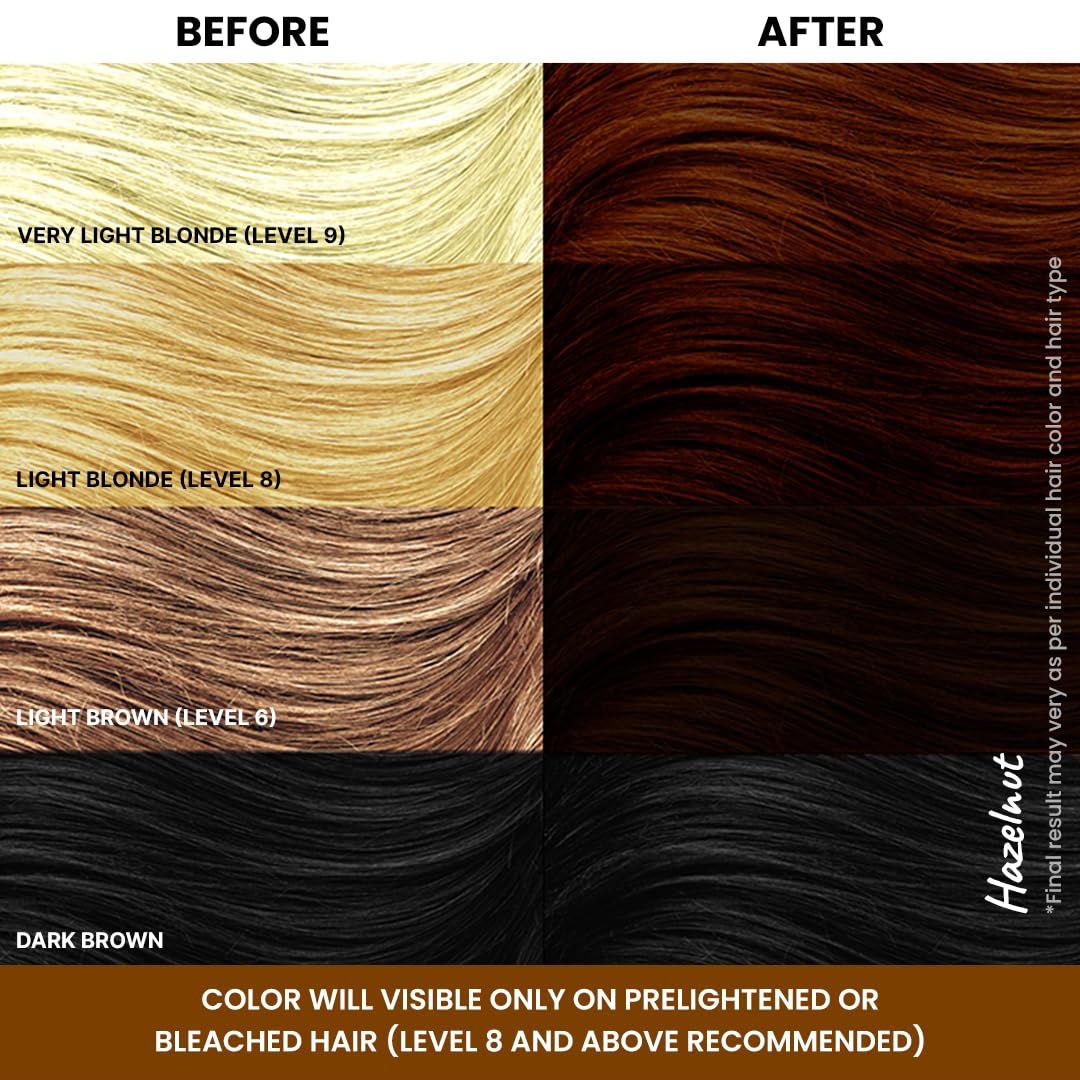 2.Oh! Italian- Hazelnut Brown Hair Color For Women & Men | Ammonia-Free DIY Semi Permanent Hair Color | Enriched with Argan Oil | Lasts upto 12-15 Washes | Pack of 2