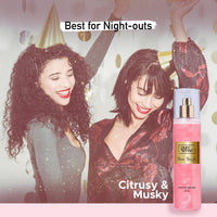 PureSense Diva Dazzle Pink Shimmer Body Mist Spray for Women | Long Lasting Luxury Refreshing Fragrance | Travel Friendly | 150ml