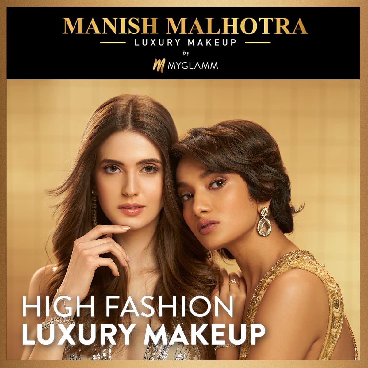 MyGlamm Manish Malhotra Beauty Skin Awakening Compact Powder - Warm Bronze - 9gm | For Medium To Dark Skin | Medium Coverage With SPF 30 | Matte Finish, Water-Resistant|All Skin Type