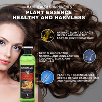 SKINPLUS Fruit Vinegar Black Gel Color Professions Hair Colour, 500mlx2