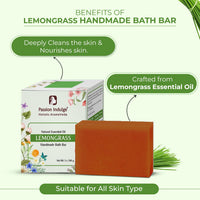 Passion Indulge Natural Handmade Bath Bar Soap - Lemongrass (Pack of 3)