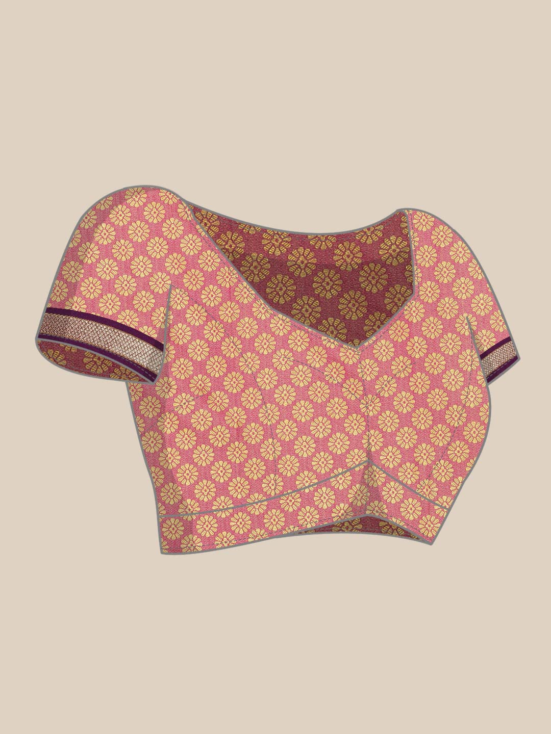 Pandadi Saree Women's  Cotton Silk Saree With Blouse Piece