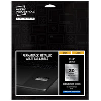 Avery Metallic Asset Tag Labels, 3/4 x 2