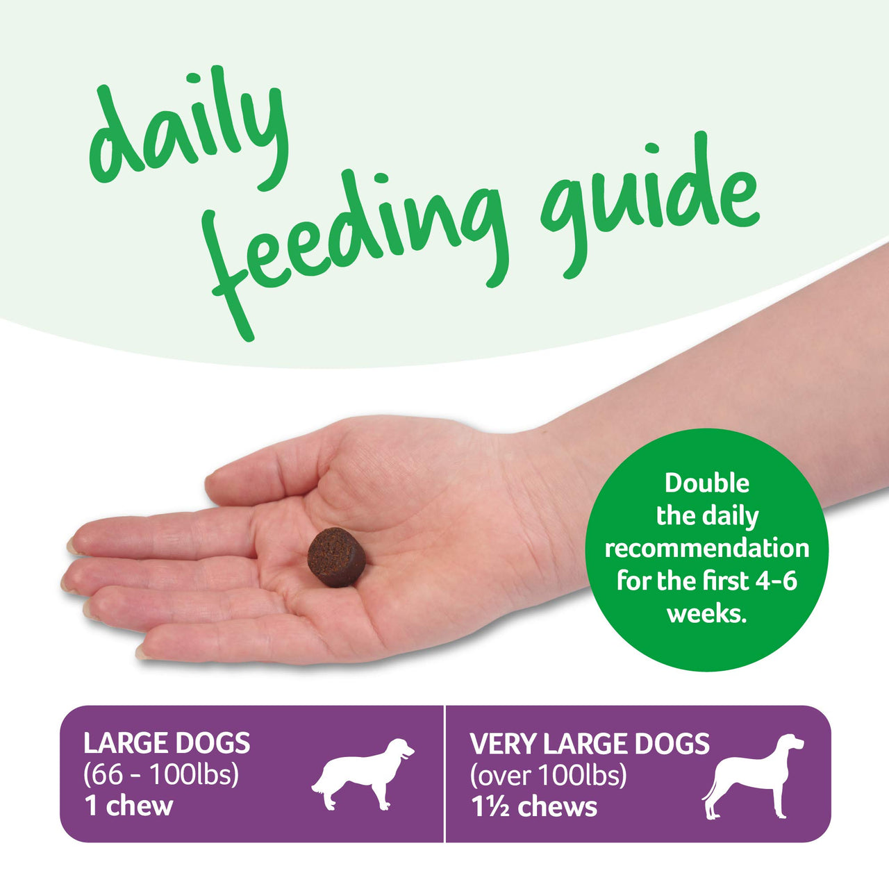 YuMOVE Daily Chews | Hip and Joint Supplement for Large & X Large Dogs with Glucosamine, Hyaluronic Acid, Green Lipped Mussel | 60 Chews - 1 Month's  Supply