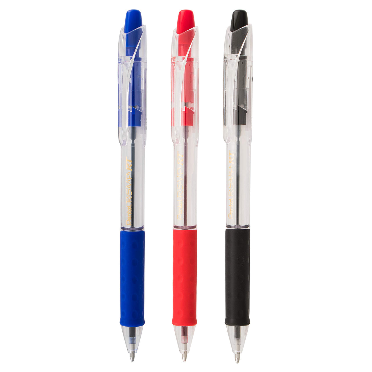 Pentel R.S.V.P. RT Retractable Ballpoint Pen, 1.0mm Tip, Red Ink, Box of 12 (BK93-B) 12 Pack